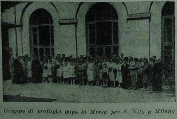 FESTEGGIANO SAN VITO - foto
Gruppo di profughi dopo la messa, per S. Vito a Milano