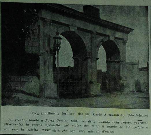 Foto„ gentilmente fornitaci dal Sig. Carlo Alessandrino
Col vecchio fanale a Porla Gemina ...- foto