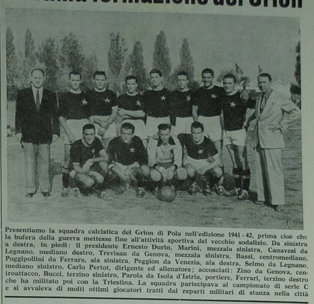 L'ultima formazione del Grion - foto